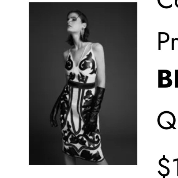 Karen Millen Black And White Graphic Pencil Dress